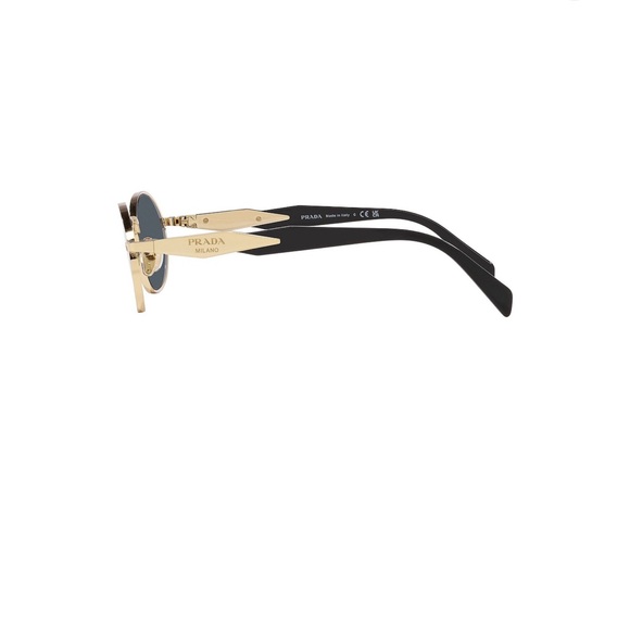 PRADA Engraved Logo Metal & Plastic Oval Sunglasses - Picture 9 of 10